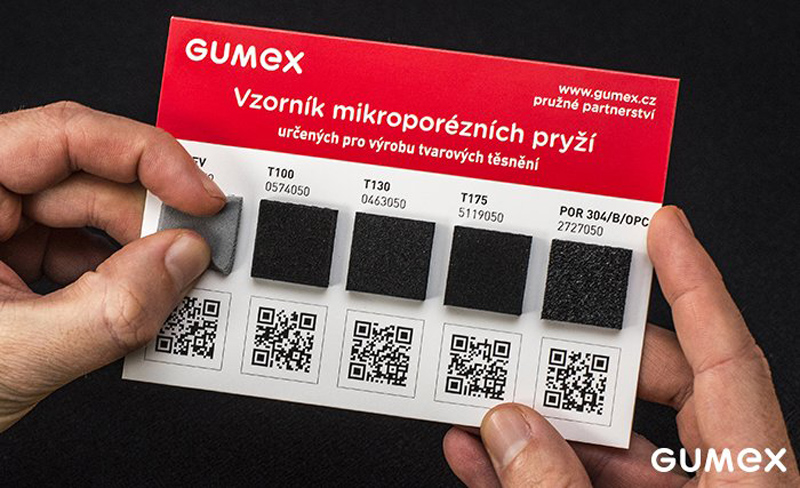 Vzorník mikroporézních pryží GUMEX