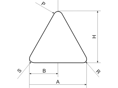 Mikroporézní silikonový profil, tvar trojúhelník - 0030