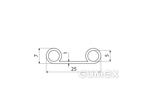 Kompaktní silikonový profil, tvarový s dutinkami - 0128