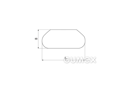 Kompaktní silikonový profil, tvarový - 0186