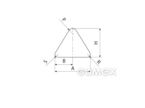 Kompaktní silikonový profil, tvar trojúhelník - 0030