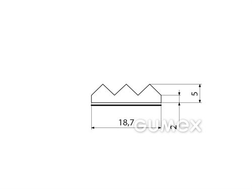 Kompaktní silikonový profil, tvar tvarový - 0161